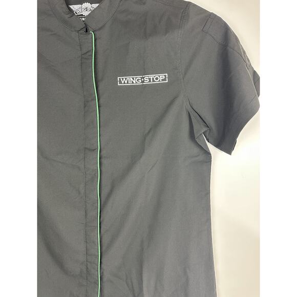 NEW Wingstop Restaurant Employee Uniform Short Sleeve Shirt Black Ladies Medium - Picture 6 of 7